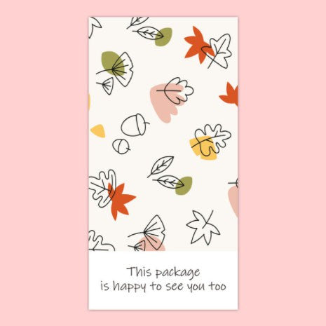 Rectangular green leaf stickers gift box sealed sticker / Rectangle Thankyou gift card