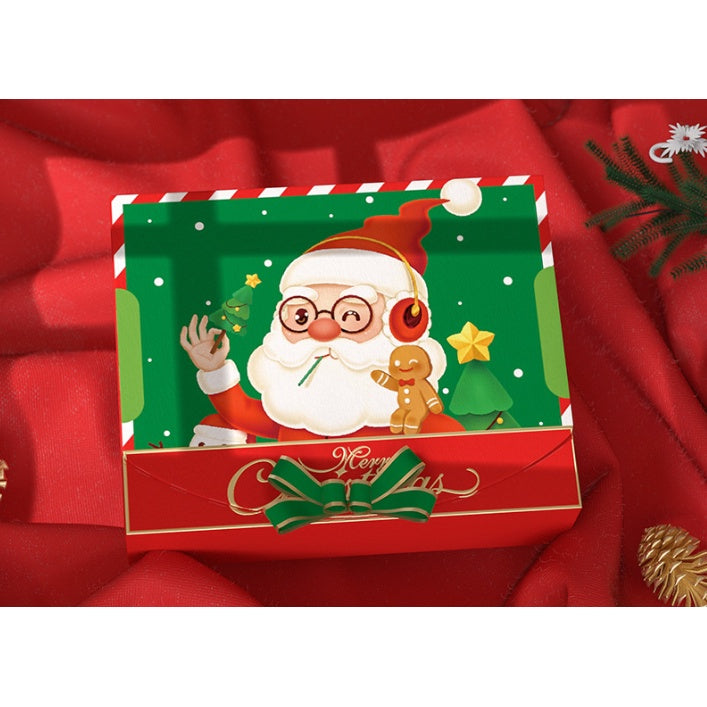 Christmas Gift Box (CLAMSHELL) Merry Christmas Paper Packaging Box Santa Claus Gift Box
