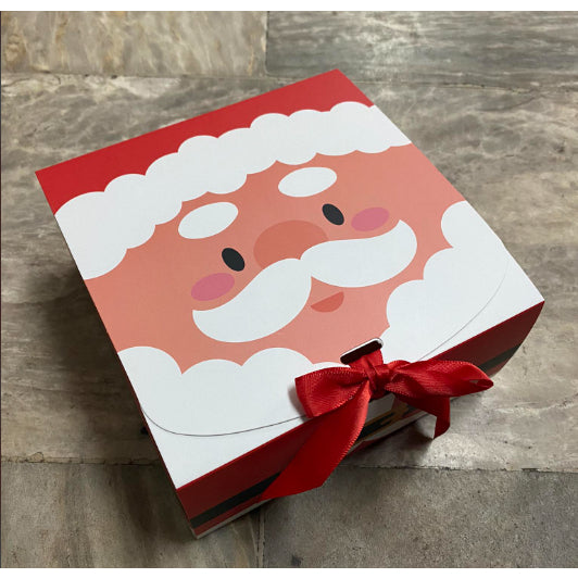Christmas Gift Box (CLAMSHELL) Merry Christmas Paper Packaging Box Santa Claus Gift Box