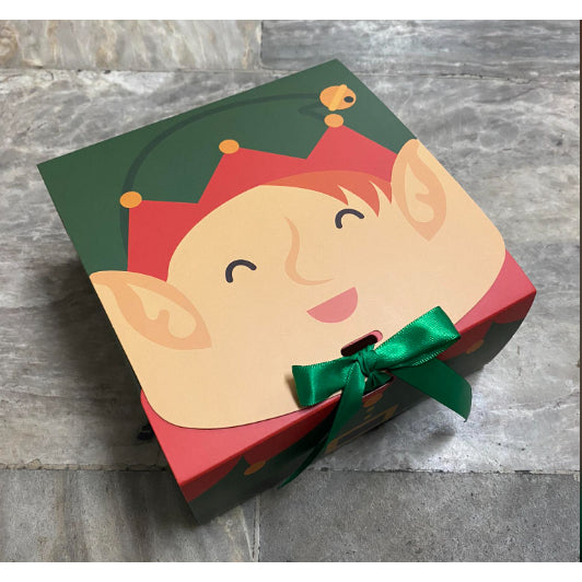 Christmas Gift Box (CLAMSHELL) Merry Christmas Paper Packaging Box Santa Claus Gift Box
