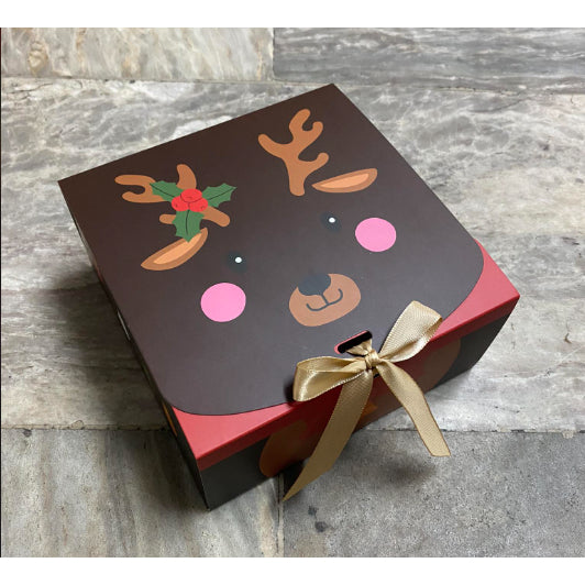 Christmas Gift Box (CLAMSHELL) Merry Christmas Paper Packaging Box Santa Claus Gift Box