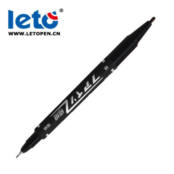 LETO Stationery oily small double-headed marker pen for children's drawing and hook line note pens