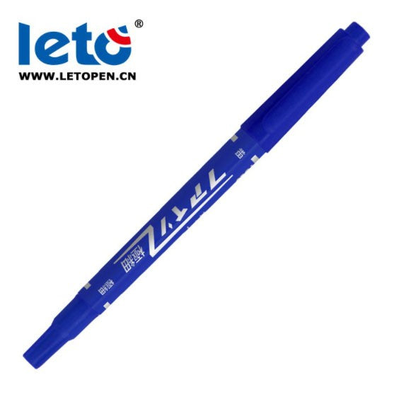 LETO Stationery oily small double-headed marker pen for children's drawing and hook line note pens