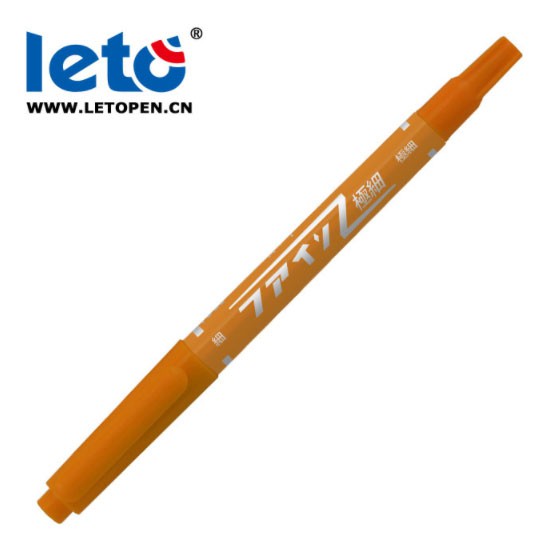 LETO Stationery oily small double-headed marker pen for children's drawing and hook line note pens