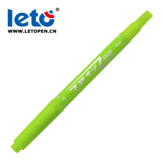 LETO Stationery oily small double-headed marker pen for children's drawing and hook line note pens