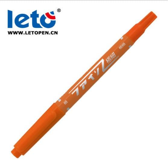 LETO Stationery oily small double-headed marker pen for children's drawing and hook line note pens
