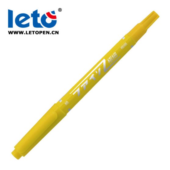 LETO Stationery oily small double-headed marker pen for children's drawing and hook line note pens