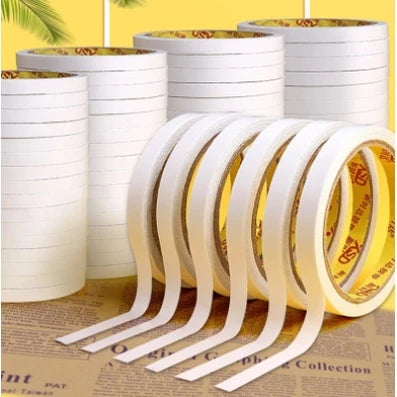 (8METERS) Double Sided Tape White Super Strong Double-Sided Adhesive Packaging Tape