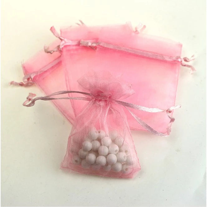Drawstring Mesh Pouch Small Size Candy Jewelry Wedding Party Gift Packaging Organza String Storage