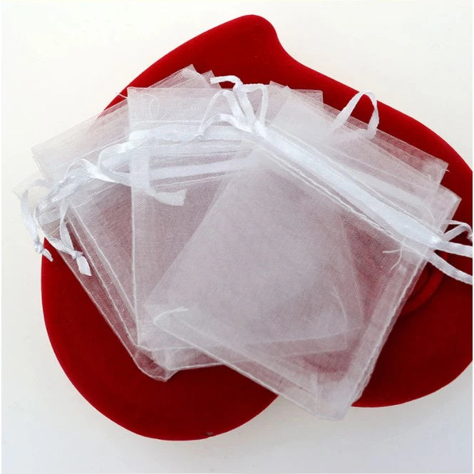 Drawstring Mesh Pouch Small Size Candy Jewelry Wedding Party Gift Packaging Organza String Storage