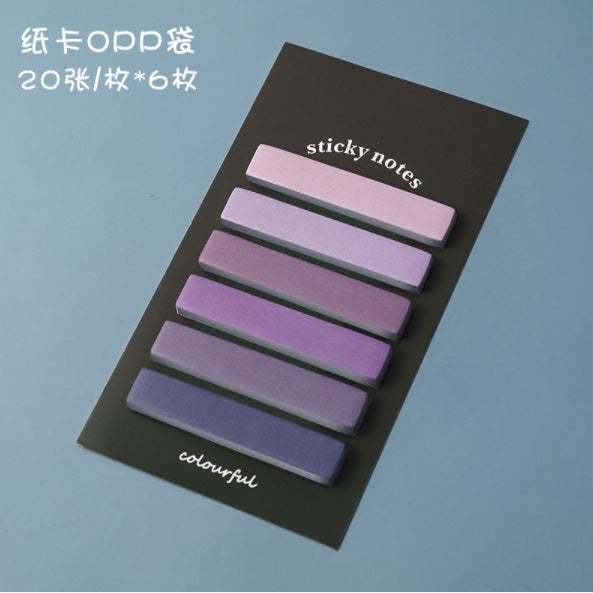 Gradient six index sticky notes /Memo Pad Sticky notes