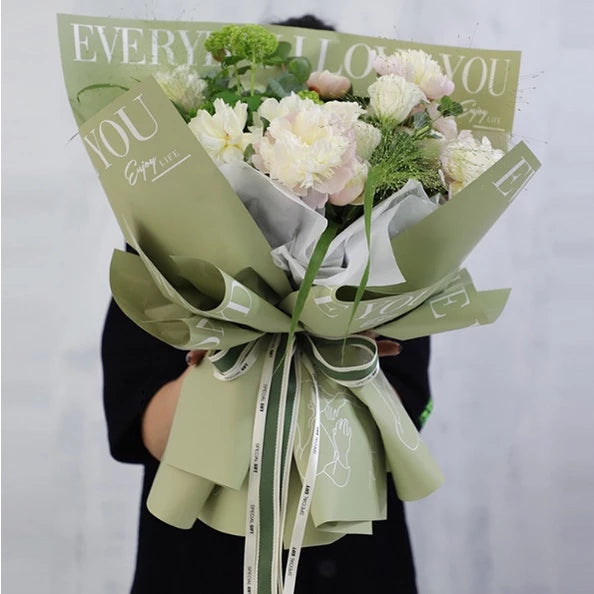 20pcs | ILOVEYOU print thickened wrapping paper flower boquet wrapper