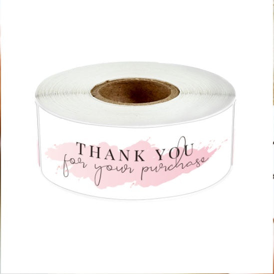 120pcs/Roll Thank You Sticker Rectangle for Label Designs