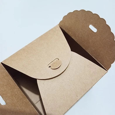 1pc Kraft Paper Gift Box with ribbon for giveaways party and gifts