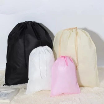 Drawstring Eco Bag Pouch Non-Woven Travel Shoestring bag Dustproof Storage Organizer Packaging bag