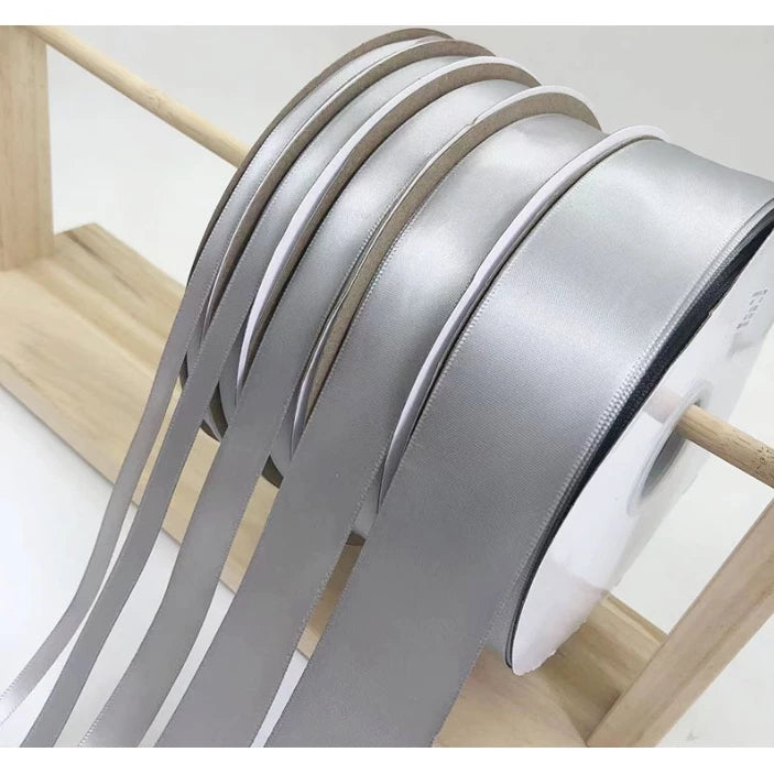 Light Gray | 5 Yards High Quality Satin Ribbon High Quality Single Face