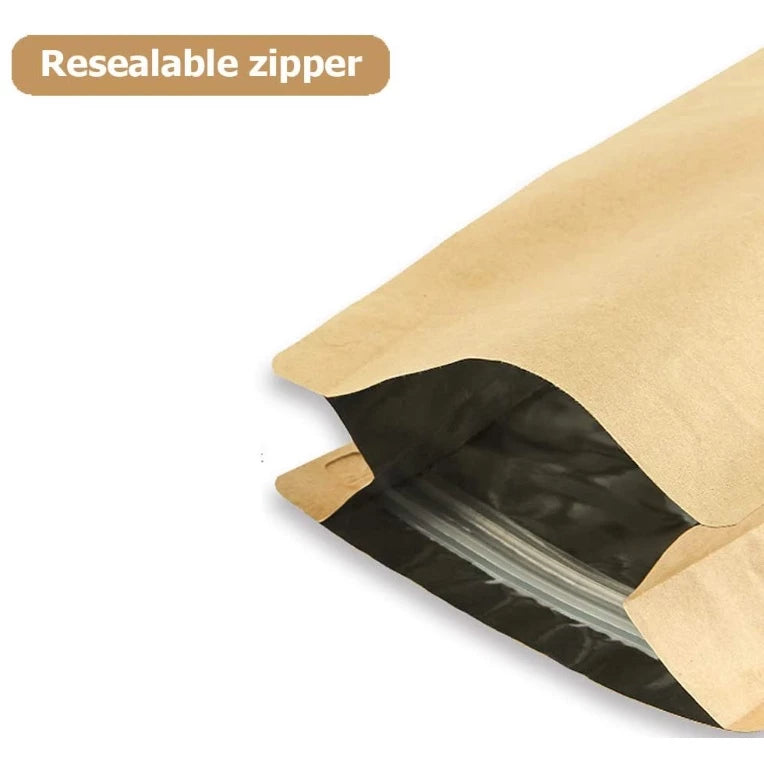 1pc Coffee Stand Up Pouch with Valve and Gusset Type Flat Bottom
