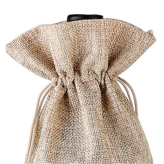 1pc Wine Jute Bag Jute Burlap organizer/bag for wine, bottles, water bottle/tumbler