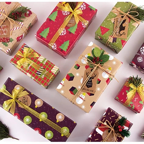 5 Sheets/roll CHRISTMAS Gift Wrapper Christmas Gift Present Paper Gift paper