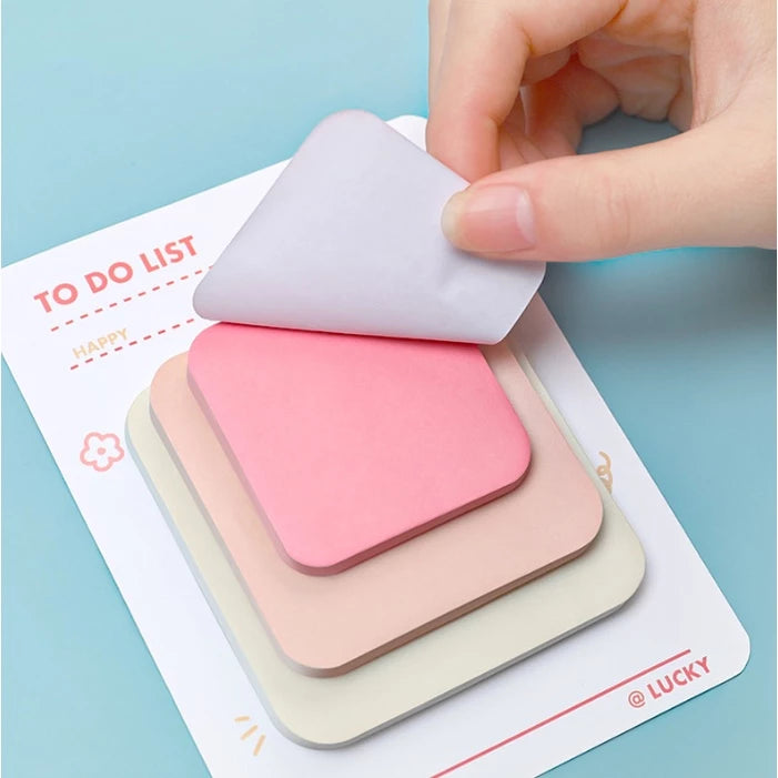 3 Size Square Sticky Notes Creative Paste able 3 Color Paper Memo Pads