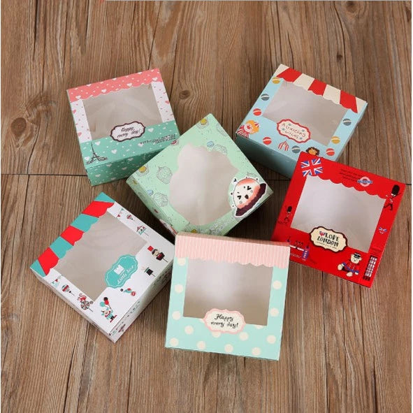 Egg yolk Box S/M/L cupcakes boxes Wedding/Birthday home party pastry gift boxes