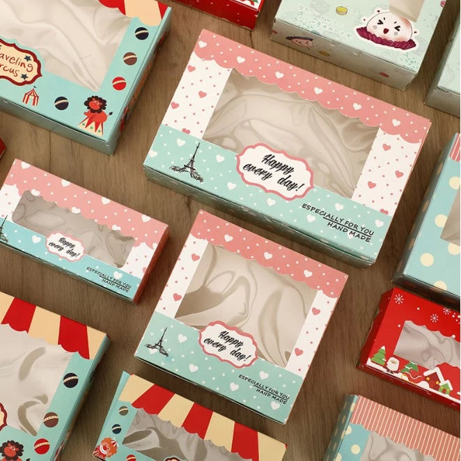 Egg yolk Box S/M/L cupcakes boxes Wedding/Birthday home party pastry gift boxes