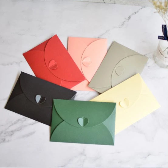 Heart buckle pearl paper envelope postcard envelope romantic letter invitation envelope 1pc