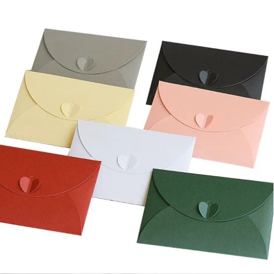 Heart buckle pearl paper envelope postcard envelope romantic letter invitation envelope 1pc