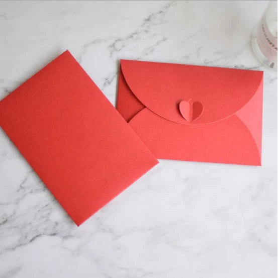 Heart buckle pearl paper envelope postcard envelope romantic letter invitation envelope 1pc