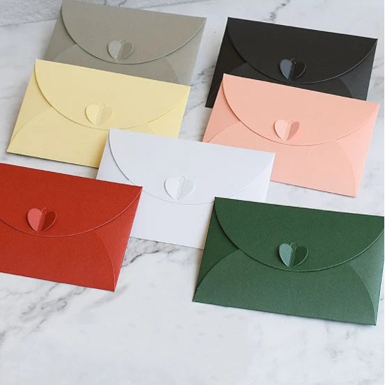 Heart buckle pearl paper envelope postcard envelope romantic letter invitation envelope 1pc