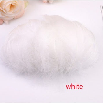 (100pcs) Feather Home Crafts Goose Transparent Bobo Ball Filler Natural