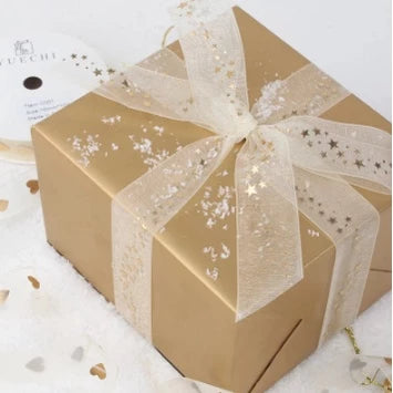 2.5cm (10 yards/roll) Bronze organza ribbon gift wrapping Ribbons