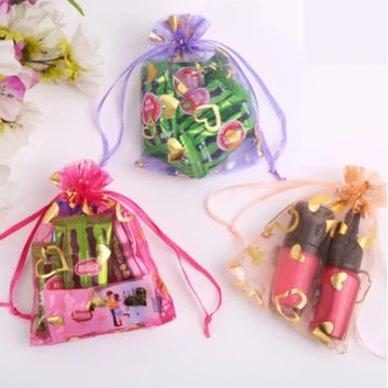 1pc Heart Organza Pouch Love Drawstring Valentines Bag Wedding Souvenir