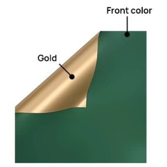20Pcs | Two Tone GOLD color flower wrapping paper