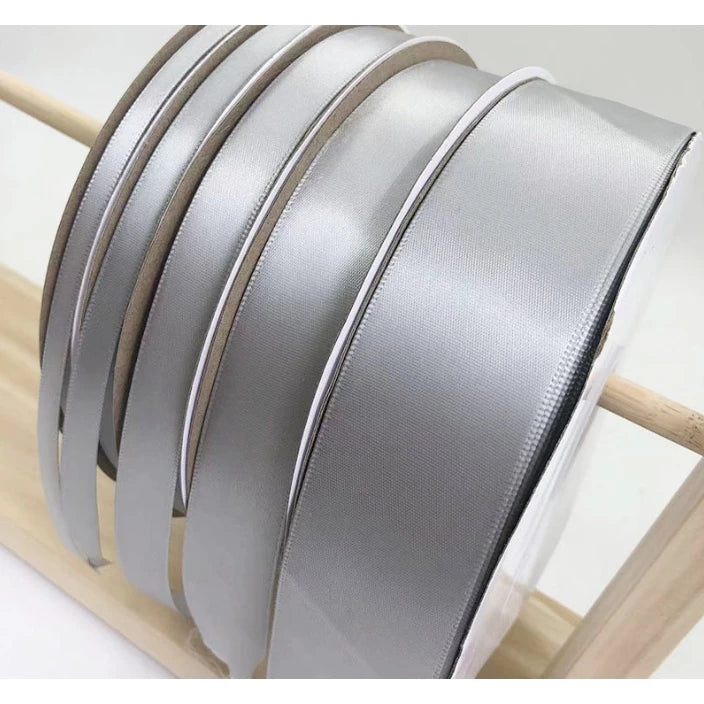 Light Gray | 5 Yards High Quality Satin Ribbon High Quality Single Face