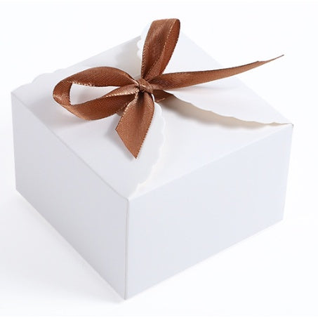 1pc Kraft Paper Gift Box with ribbon for giveaways party and gifts