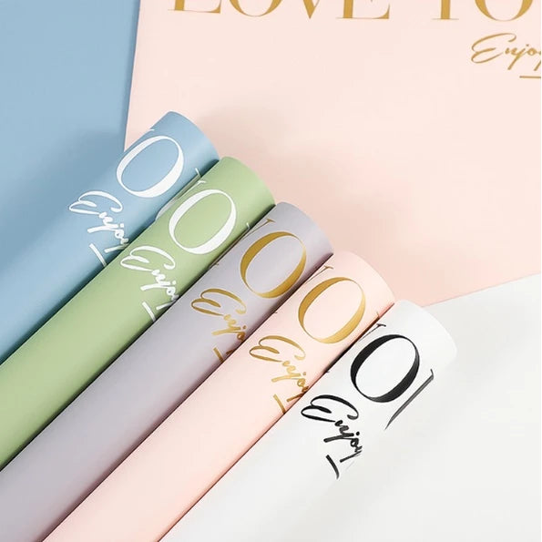 20pcs | ILOVEYOU print thickened wrapping paper flower boquet wrapper