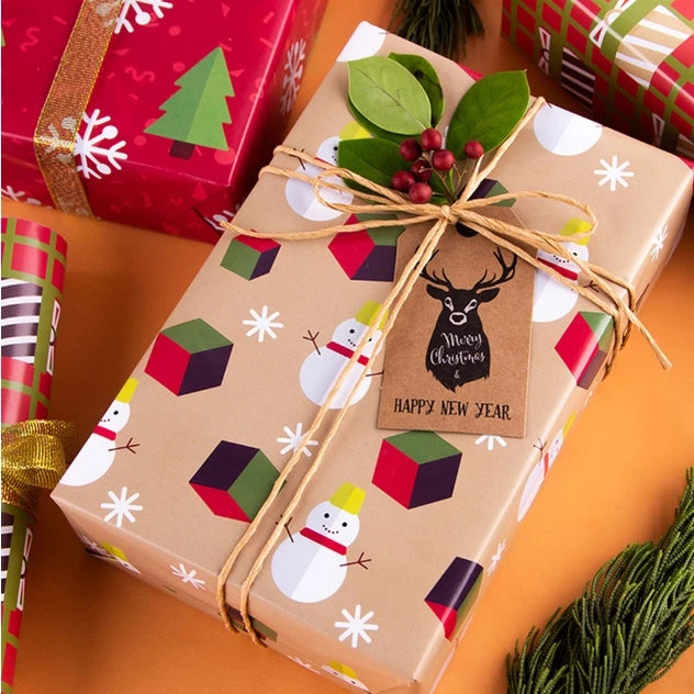 5 Sheets/roll CHRISTMAS Gift Wrapper Christmas Gift Present Paper Gift paper