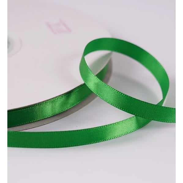 (0.6cm, 1cm, 4cm, 5cm) GREEN 5 Yards High Quality Satin Ribbon High Quality Single Face