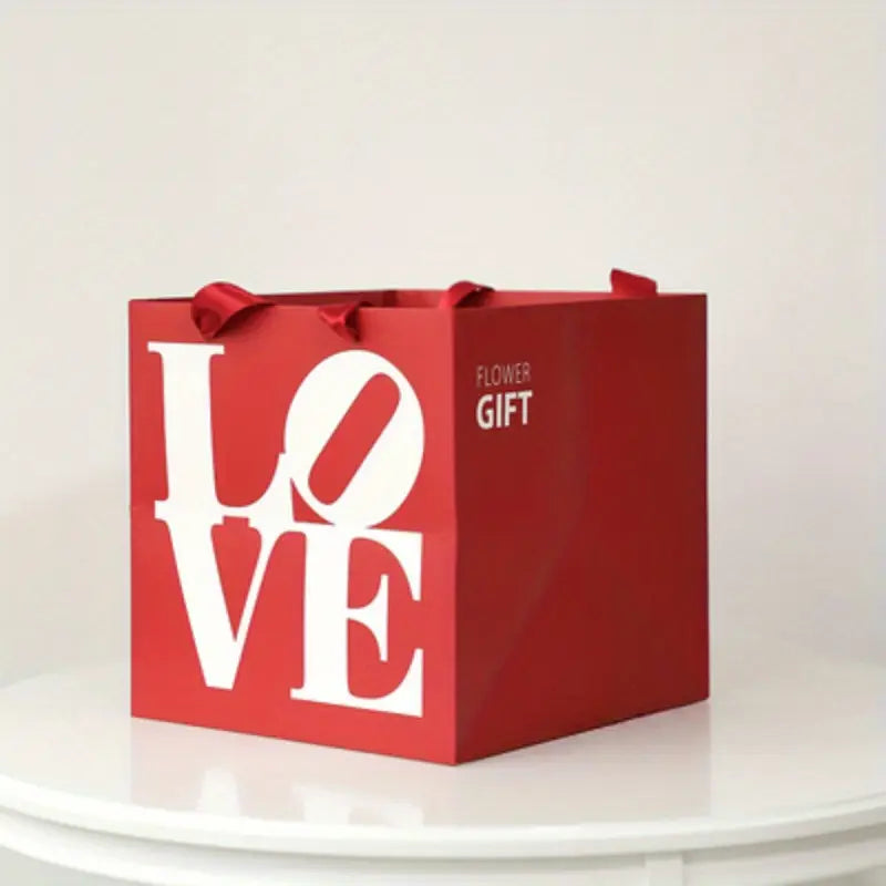 1pc Square flower Packaging Tote Bag Paper Large Bouquet Gift bag
