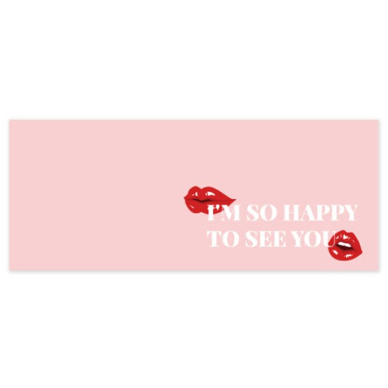 (6x15cm) PINK Rectangular stickers gift box sealed sticker