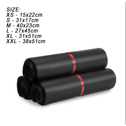 100pcs FULL BLACK polymailer courier pouch plain pouch express Parcel Pouch Shipping Pouch