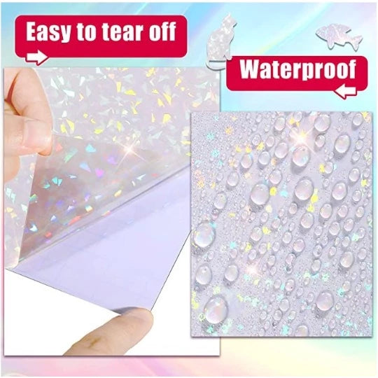 (20pcs) A4 Printable Holographic Sticker Pet vinyl Laser Sticker Waterproof