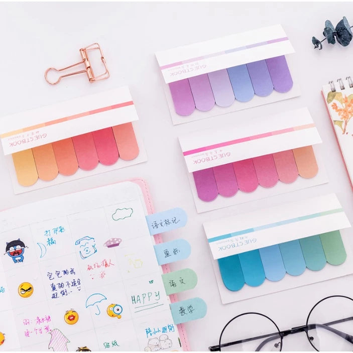 Gradient Color Sticky Notes Self-Adhesive Novelty Mini Memo Pad Label Sticky Notes