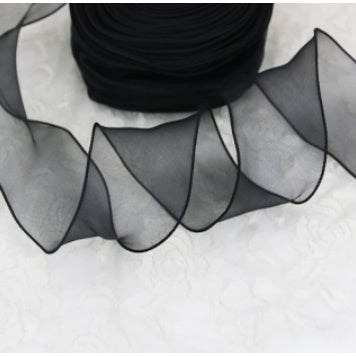 9m Wave Silk Korean Style Gold Edge Organza Ribbon Gift Wrapping Decoration Lace Ribbon