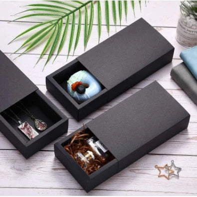 1pc | BIG (black) folding carton jewelry box gift | box square drawer box