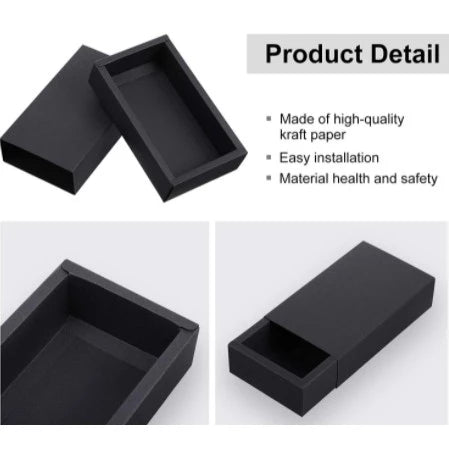1pc | BIG (black) folding carton jewelry box gift | box square drawer box