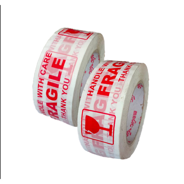 Fragile Tape (RED/WHITE/YELLOW) |Clear 1"100/ 2"100/2"200 Packaging Tape/Scotch Tape | Tan2"100