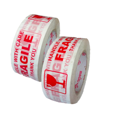 Fragile Tape (RED/WHITE/YELLOW) |Clear 1"100/ 2"100/2"200 Packaging Tape/Scotch Tape | Tan2"100