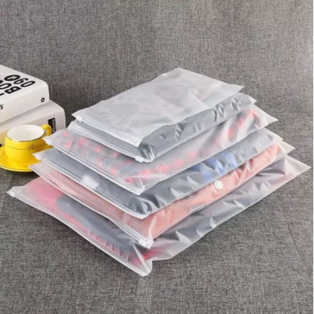1pc | Frosted Transparent Storage Bag Waterproof Travel Packing Ziplock Seal for Clothes Underwear